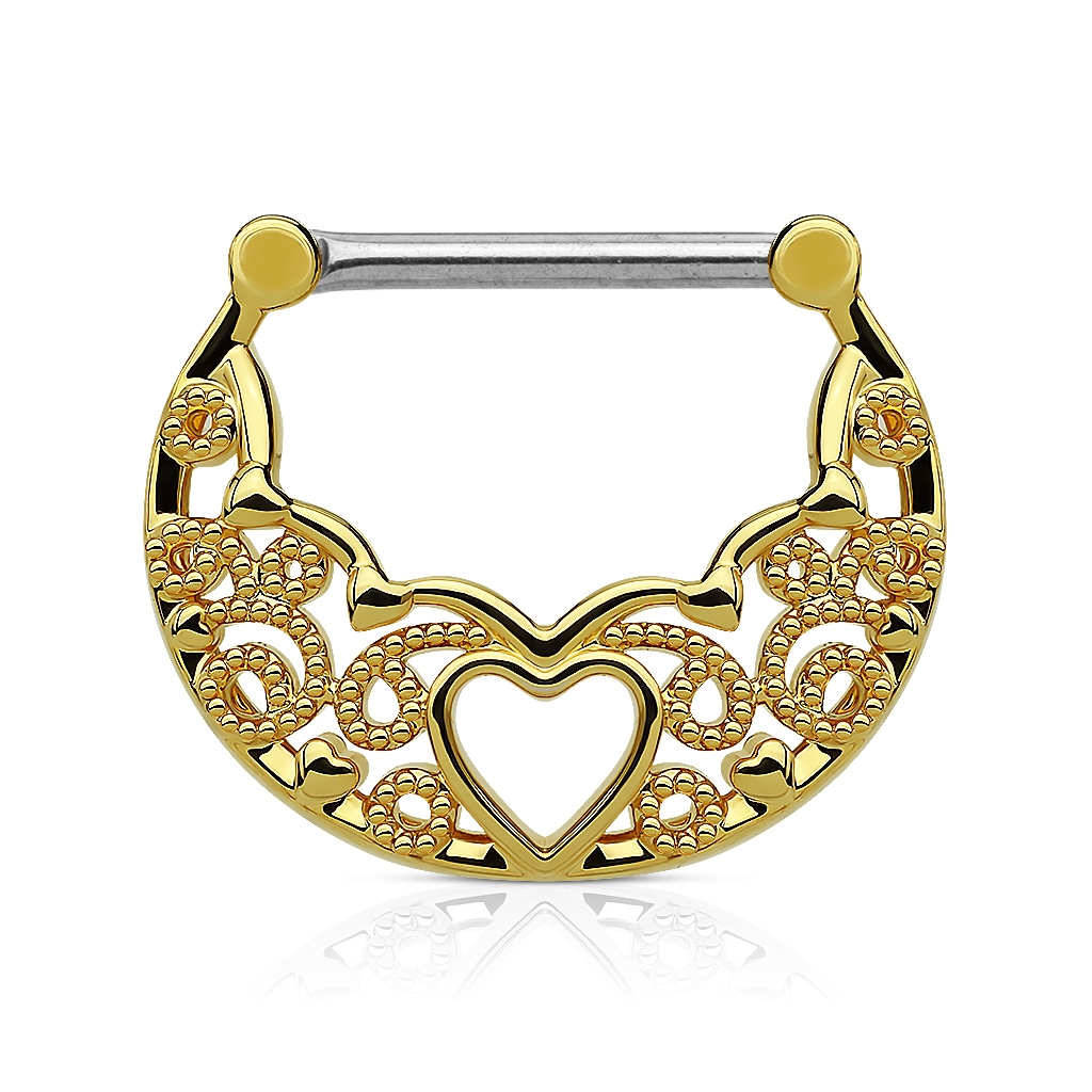 Šperky4U Ozdobný piercing do bradavky - BR01024-GD