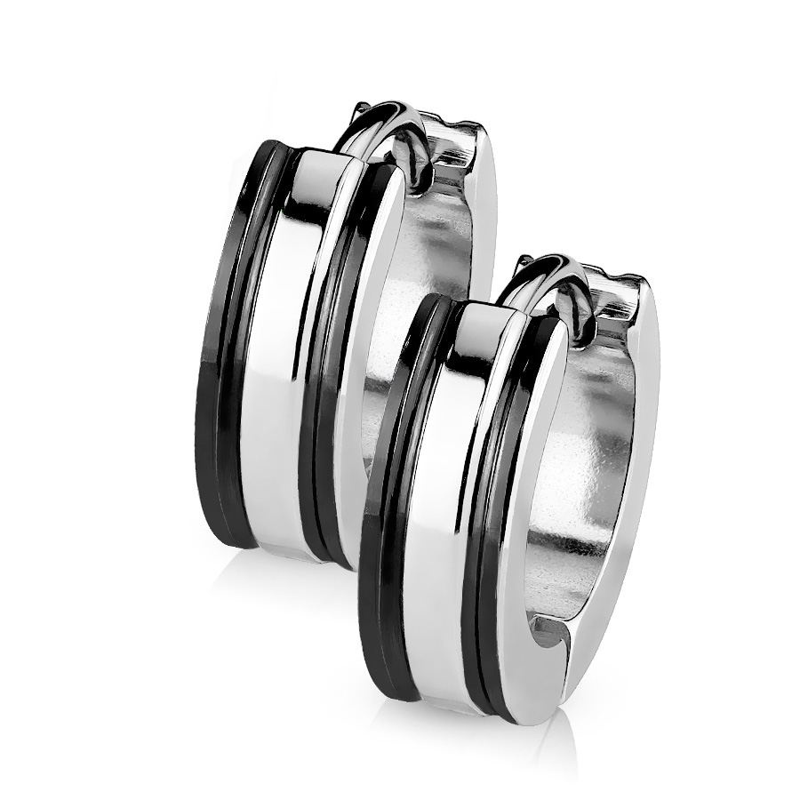 Šperky4U Ocelové náušnice - kroužky - OPN1411-K