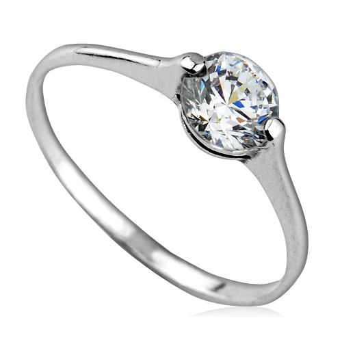 Šperky4U Stříbrný prsten se zirkonem - velikost 60 - ZB2206-60