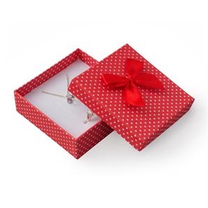 Šperky4U Krabička na soupravu šperků červená, bílé puntíky - KR0185-R