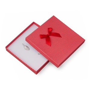Šperky4U Velká krabička na soupravu šperků červené, bílé puntíky - KR0187-R