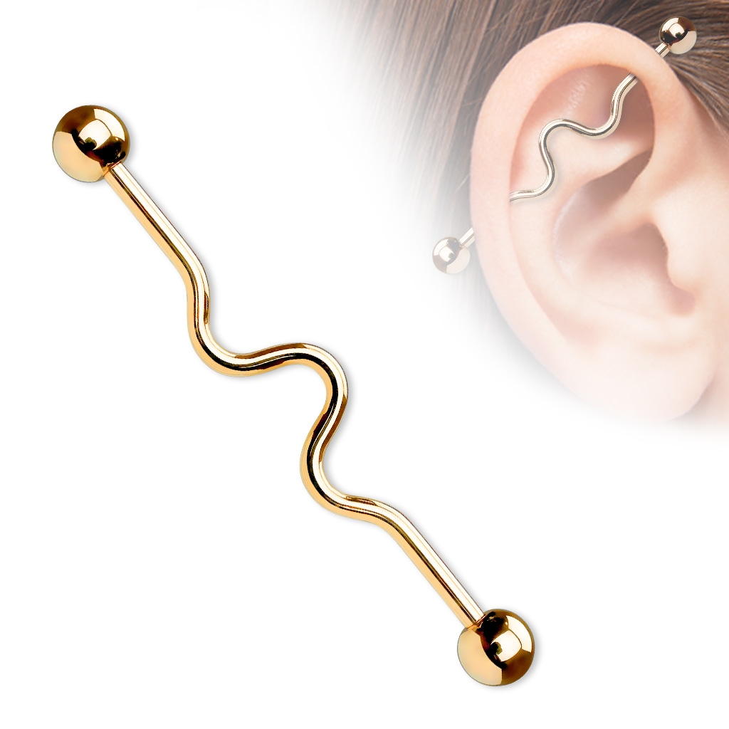 Šperky4U Industrial piercing - ID01013-RD