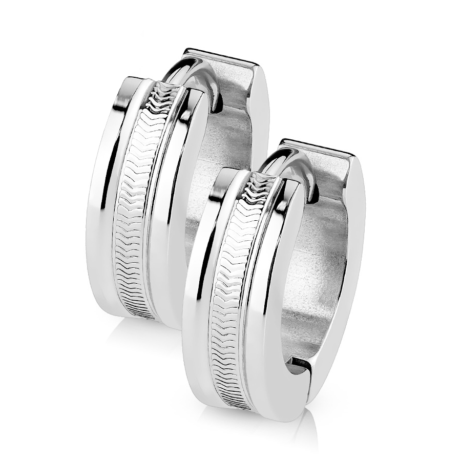 Šperky4U Ocelové náušnice - kroužky - OPN1246-ST