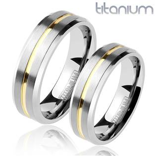 Titanový snubní prsten TT1043