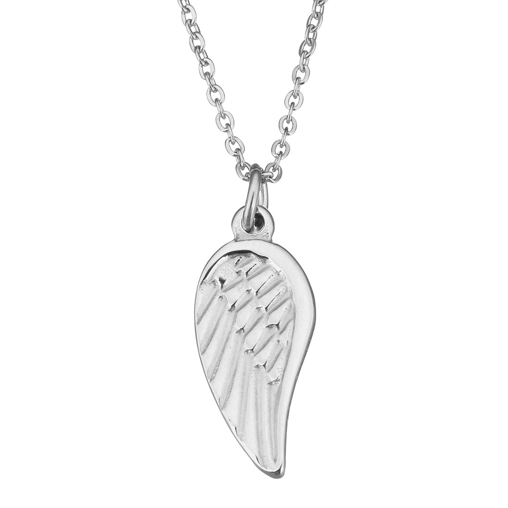 Oceľová retiazka s príveskom - anjelské krídlo