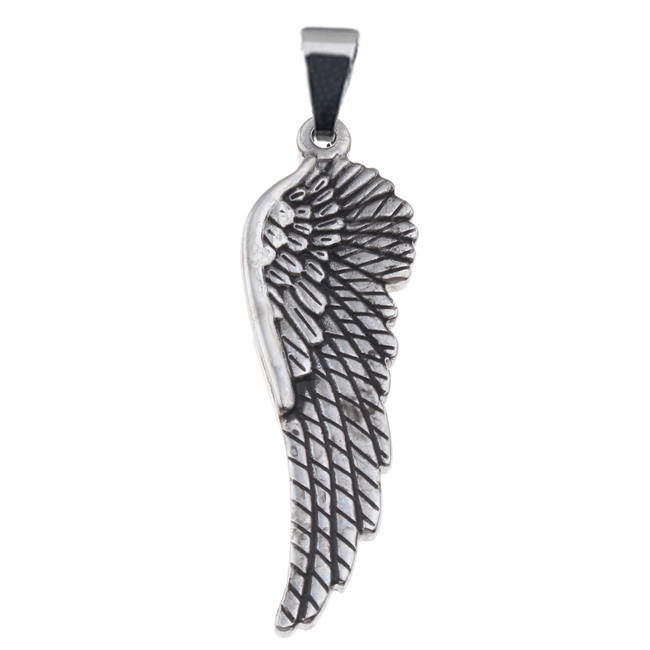 Šperky4U Ocelový přívěšek andělské křídlo - OPP1014.0