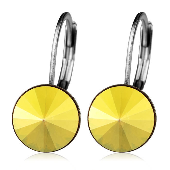 Oceľové náušnice s kryštálmi Swarovski ®, METALLIC SUNSHINE