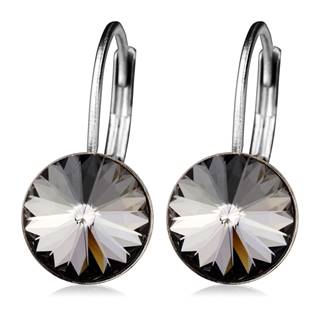 Ocelové náušnice s krystaly Swarovski® BLACK DIAMOND