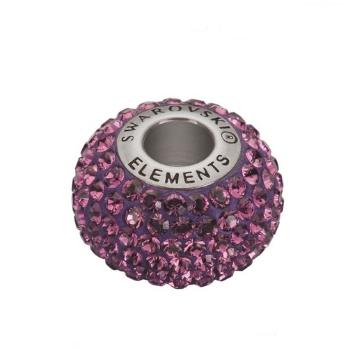 Prívesok BeCharmed Pavé s kryštálmi Swarovski ®, Amethyst