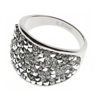 Ocelový prsten s krystaly Crystals from Swarovski®, CRYSTAL CAL LV1001-CAL