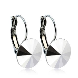 NBS12-CC Ocelové náušnice s krystaly Swarovski® 12 mm, CRYSTAL CAL