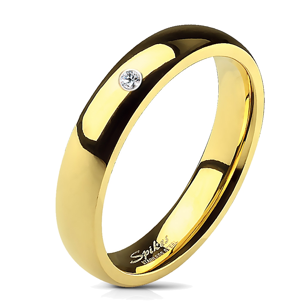 Šperky4U OPR1495 Dámský snubní prsten se zirkonem 4 mm - velikost 54 - OPR1495-4-Zr-53
