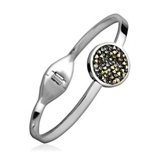 Ocelový náramek s krystaly Crystals from Swarovski® GOLDEN CHOCOLATE