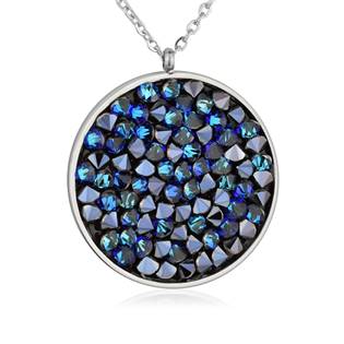 Ocelový náhrdelník s krystaly Crystals from Swarovski®, BLUELIZED