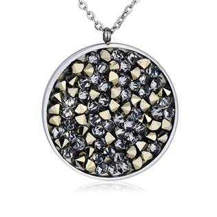 Ocelový náhrdelník s krystaly Crystals from Swarovski®, GOLDEN CHOCOLATE