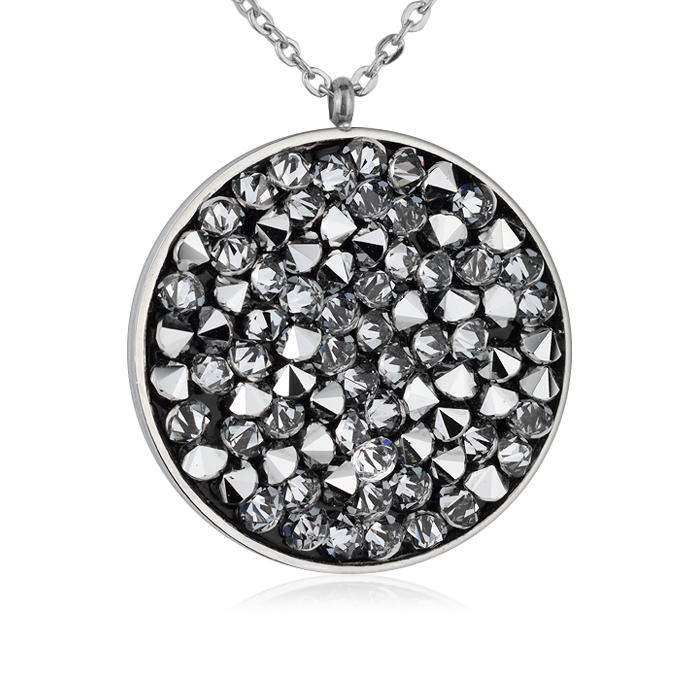 Oceľový náhrdelník s kryštálmi Crystals from Swarovski ®, CRYSTAL CAL