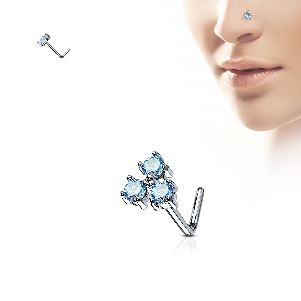 Šperky4U Zahnutý piercing do nosu - N0079-Q