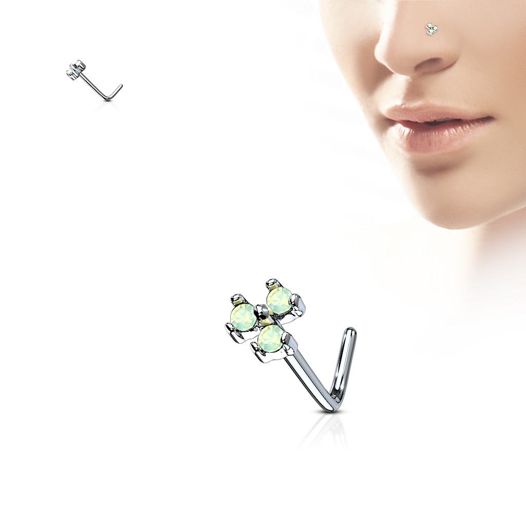 Šperky4U Zahnutý piercing do nosu - N0081-Q
