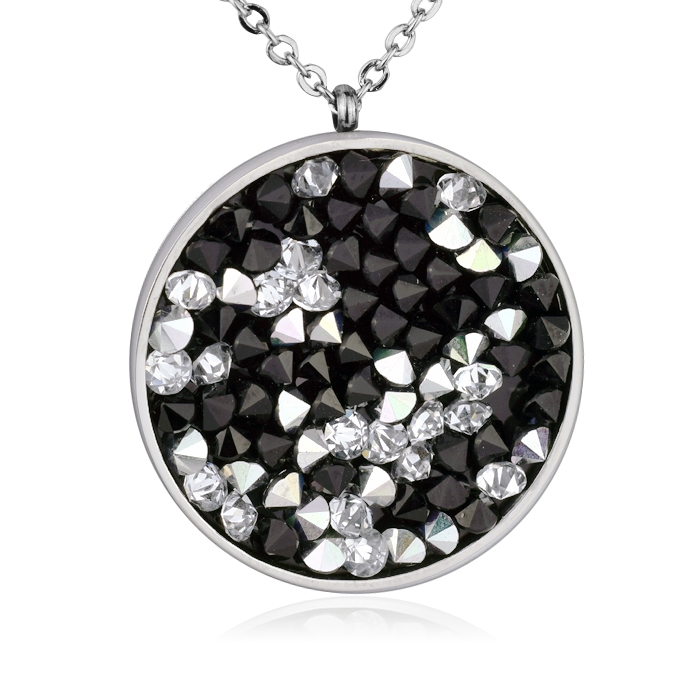 Oceľový náhrdelník s kryštálmi Crystals from Swarovski ®, PEPPER