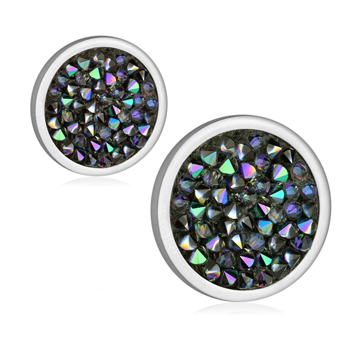 Oceľové náušnice s kryštálmi Crystals from Swarovski ®, PARADISE SHINE