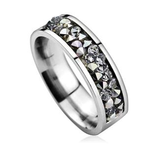 Ocelový prsten s krystaly Crystals from Swarovski®, CRYSTAL CAL LV1004-CAL