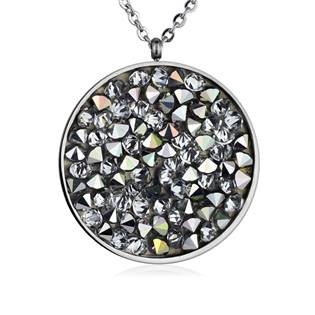 Ocelový náhrdelník s krystaly Crystals from Swarovski®, LIGHT CHROME