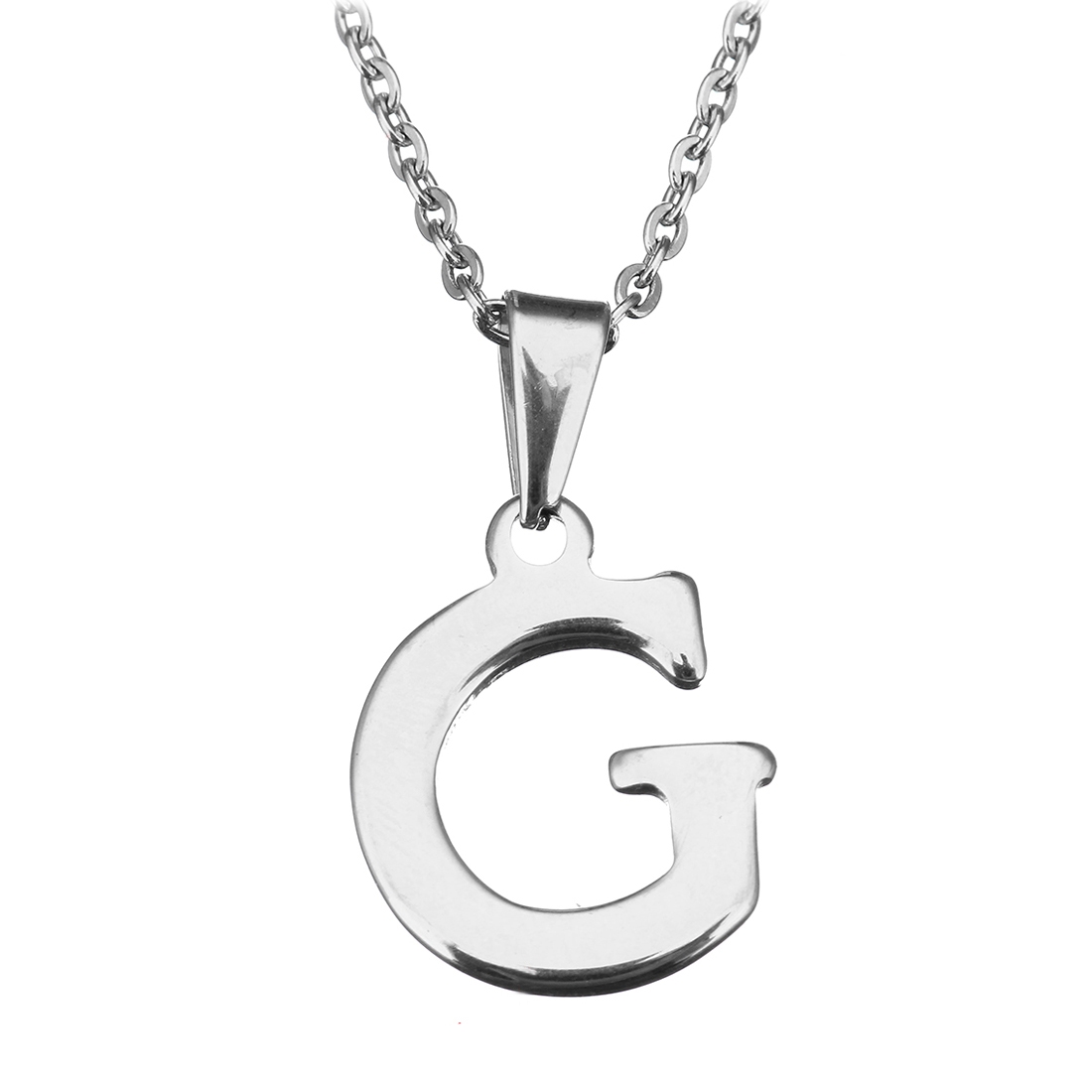 Šperky4U Ocelový řetízek s přívěškem iniciála "G" - OPD0090-G