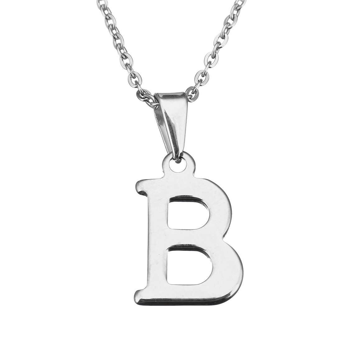 Šperky4U Ocelový řetízek s přívěškem iniciála "B" - OPD0090-B