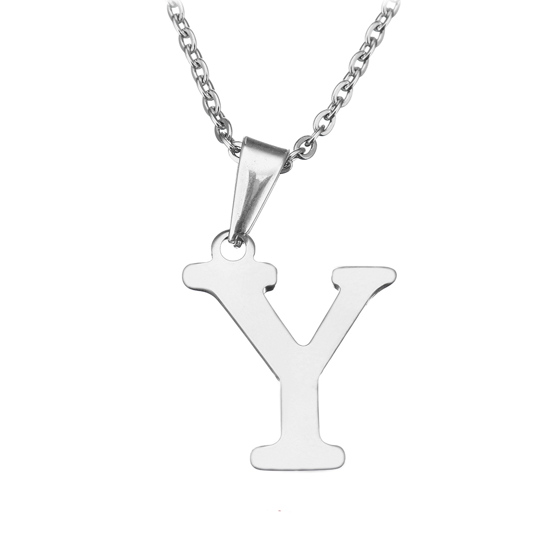 Oceľová retiazka s príveskom iniciálka "Y"