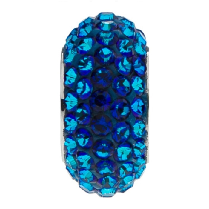 Navliekací prívesok gorálka s kryštálmi Swarovski ®, BERMUDA BLUE
