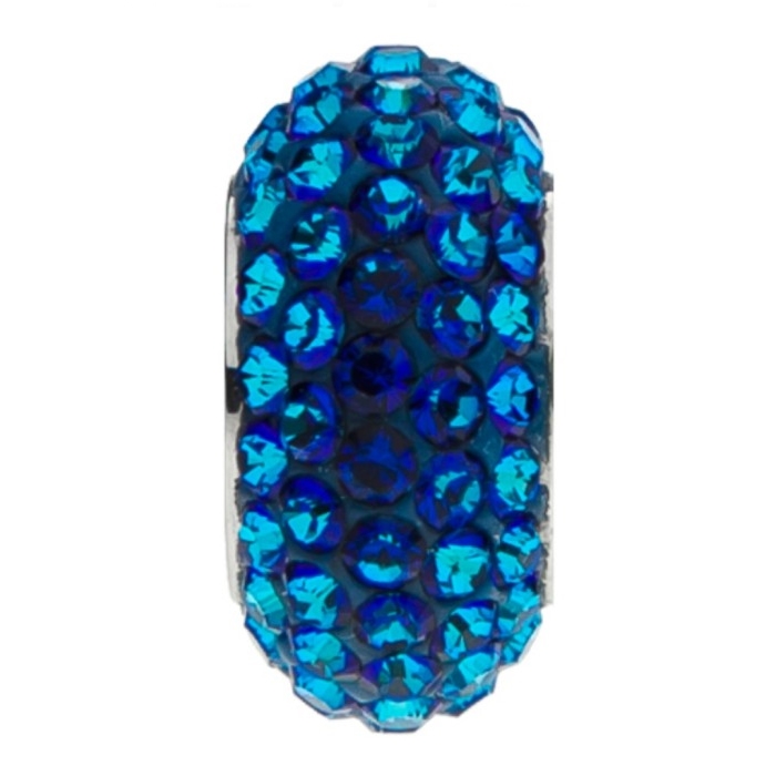 Šperky4U Navlékací přívěšek korálek s krystaly Swarovski®, BERMUDA BLUE - LV0002-BB