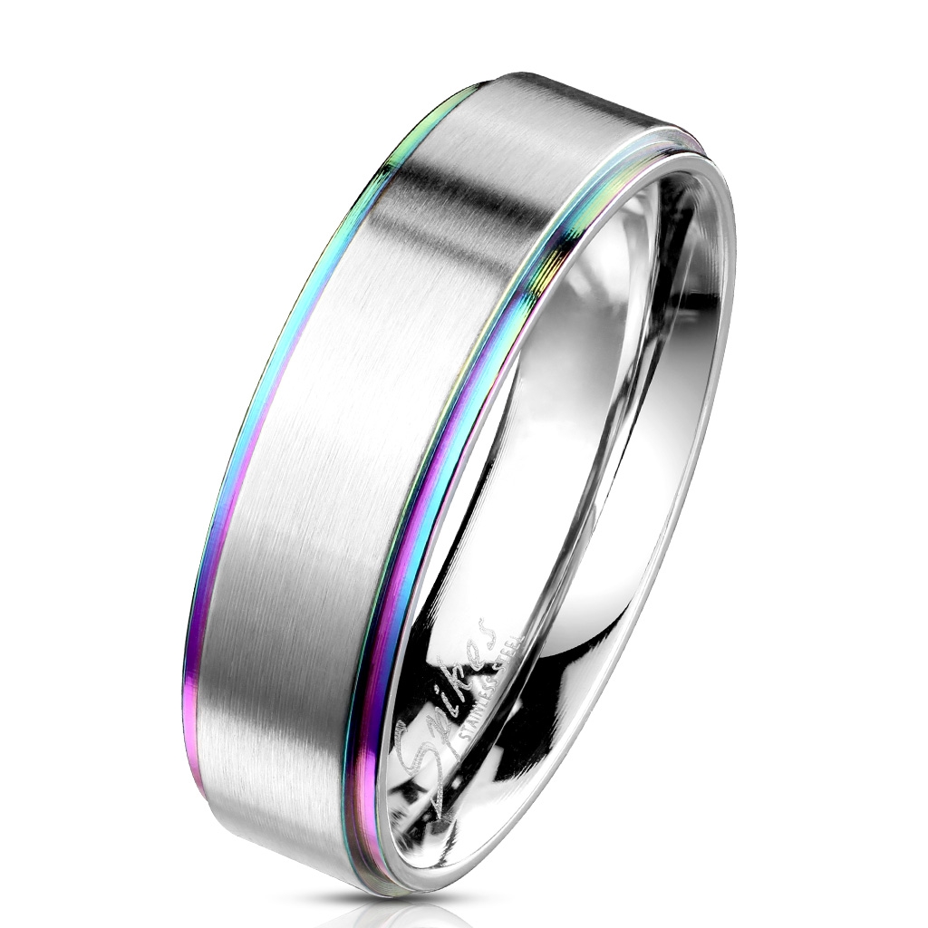 Šperky4U OPR0101 Dámský snubní ocelový prsten - velikost 52 - OPR0101-6-52