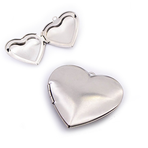 Šperky4U Ocelový přívěšek - srdce medailon otevírací - OK1129