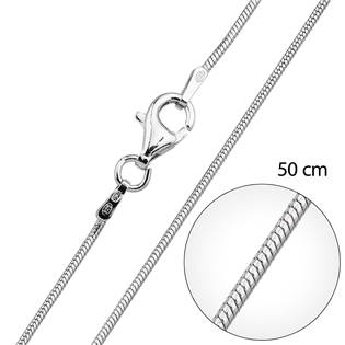 Stříbrný řetízek had 1 mm, délka 50 cm