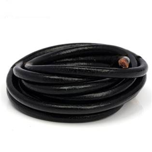 Kožená šňůrka kulatá černá, tl. 5 mm