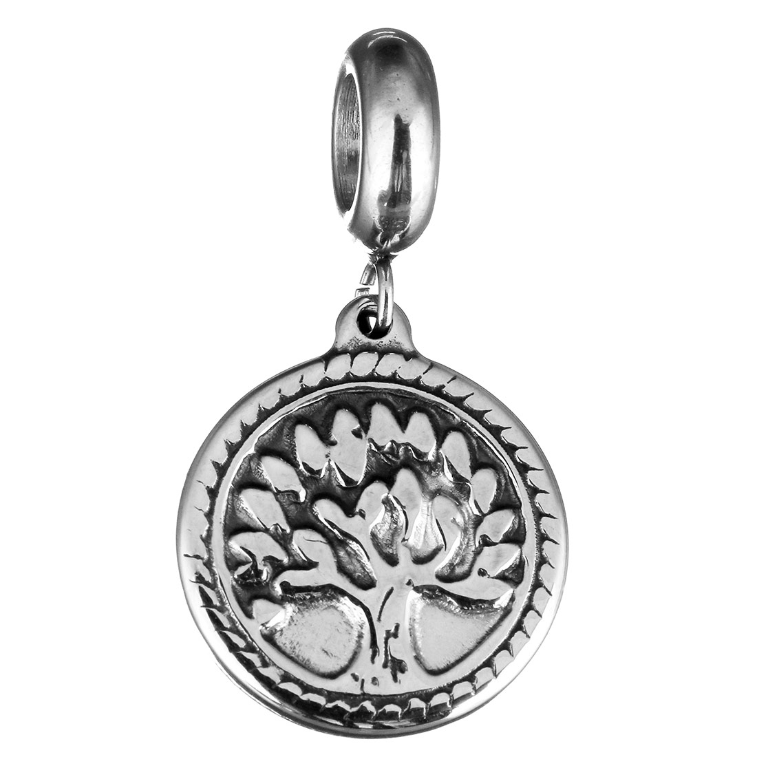 Šperky4U Navlékací ocelový korálek s přívěškem strom života - K0017