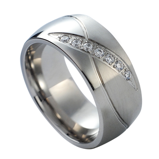 NUBIS® NSS1019 Dámský snubní prsten se zirkony - velikost 59 - NSS1019-Zr-59