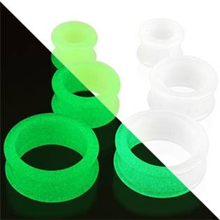 Tunel do ucha ze silikonu bílý svítící, průměr 10 mm