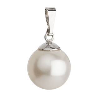 Stříbrný přívěšek s bílou perlou Preciosa®
