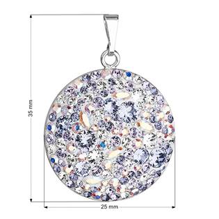 EG1017-VI Stříbrný přívěšek s krystaly Crystals from Swarovski® Violet