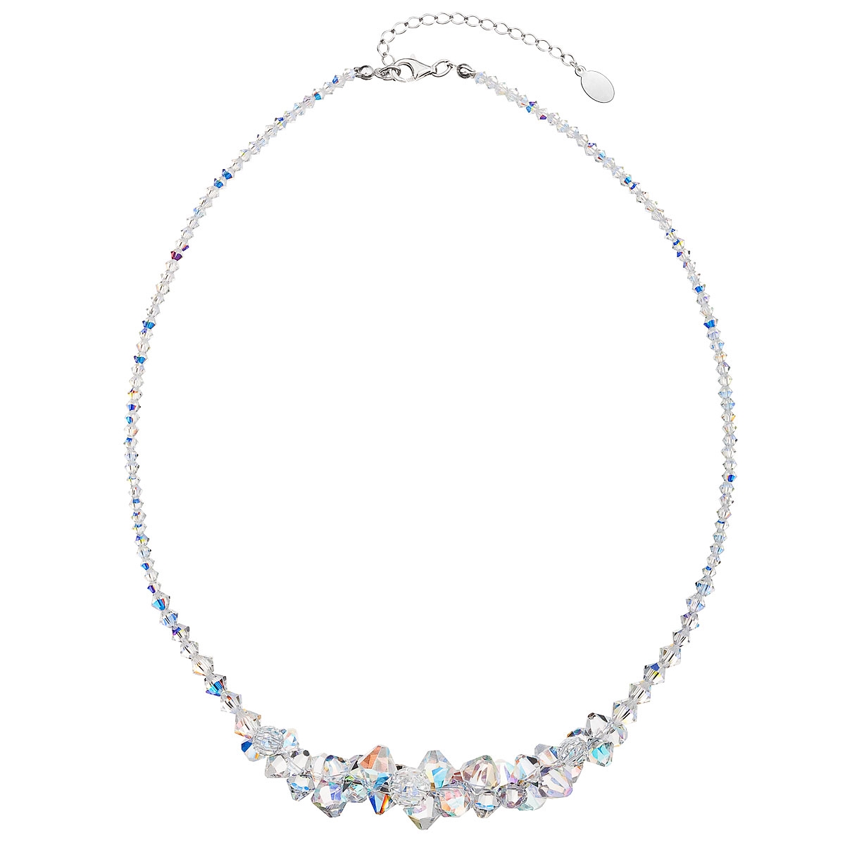 Strieborný náhrdelník s kryštálmi Crystals from Swarovski ® AB