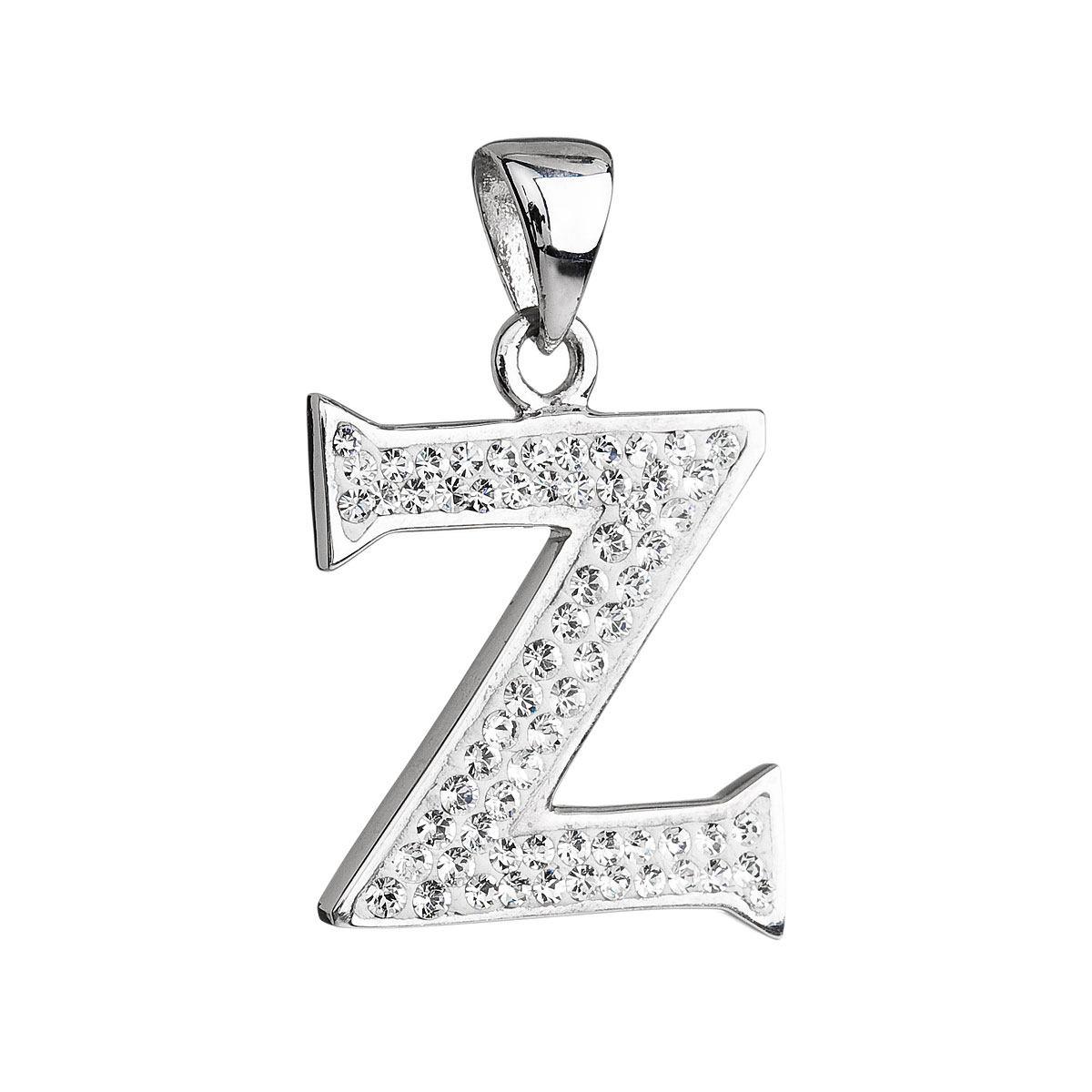 Strieborný prívesok Crystals from Swarovski ® písmeno Z