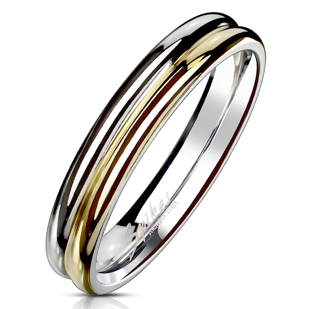 Šperky4U OPR0098 Dámský snubní ocelový prsten, šíře 4 mm - velikost 52 - OPR0098-4-52