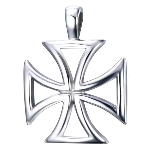 Oceľový prívesok - maltézsky kríž