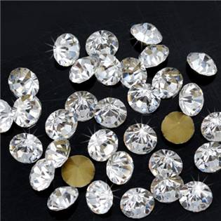 Skleněný šaton SS13 - 3,2 až 3,3 mm, 10ks/bal., CRYSTAL