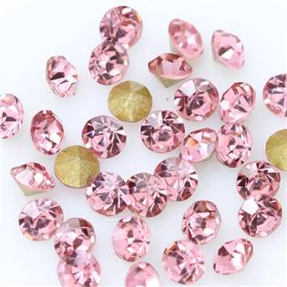 Skleněný šaton SS13 - 3,2 až 3,3 mm, 10ks/bal., LIGHT PINK