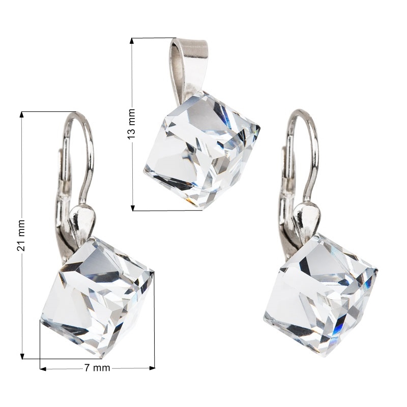 Sada šperkov kocky Crystals from Swarovski ® Crystal