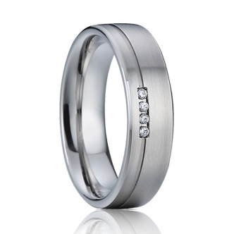 7AE AN1010 Dámský snubní prsten se zirkony - velikost 53 - AN1010-D-53