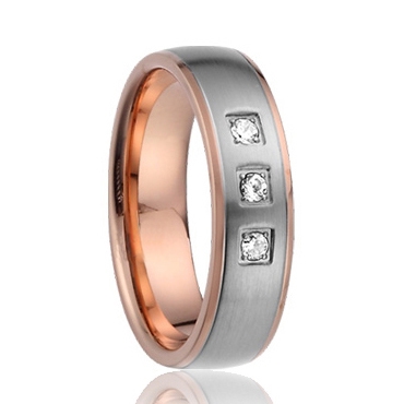 7AE AN1018 Dámský snubní prsten se zirkony - velikost 56 - AN1018-D-56