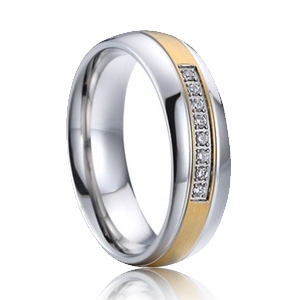 7AE AN1020 Dámský snubní prsten se zirkony - velikost 56 - AN1020-D-56